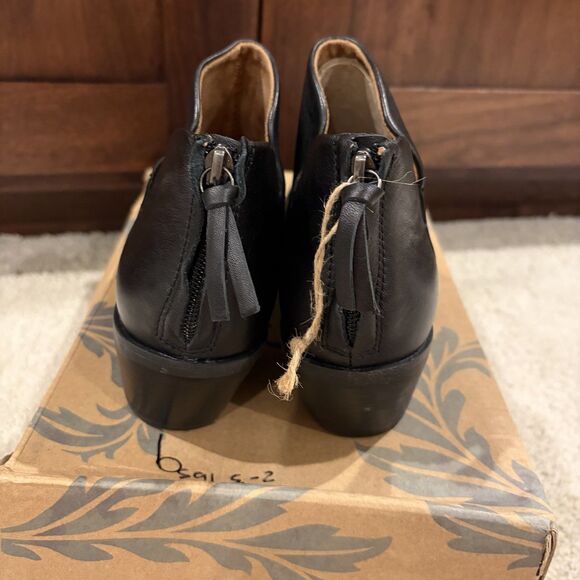 New Sofft Womens Angelica Black Leather Ankle Boots Sz 9 EU 40 Wet Weather Proof - Picture 5 of 11